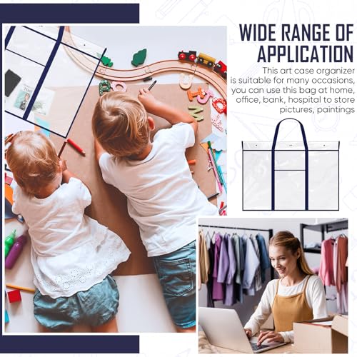 Windyun 2 Pack Bulletin Board Storage Bag 20" X 30", Poster Holder, Blue - color: Blue, size: 20" X 30"