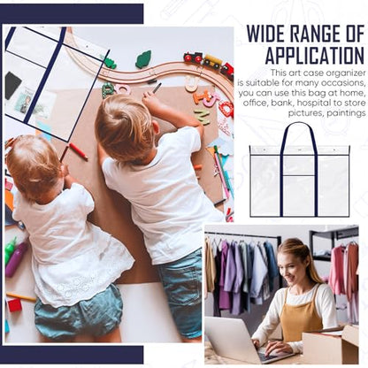 Windyun 2 Pack Bulletin Board Storage Bag 20" X 30", Poster Holder, Blue - color: Blue, size: 20" X 30"