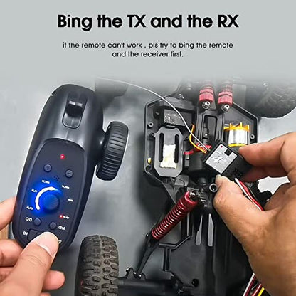 2.4ghz RC Controller 4CH Remote and Receiver Digital Radio Transmitter for RC Car Boat Tank (Updated Version)