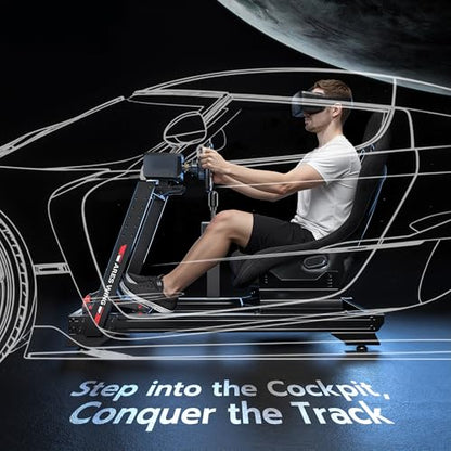 ARES WING 8040 Aluminum Profile Racing Simulator Cockpit with Racing Seat