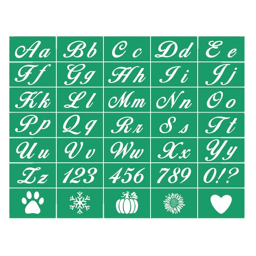 JAJADO Silk Screen Printing Stencil Letters and Numbers, Reusable Silk Screen Stencils Alphabet Craft Stencils Mesh Transfers Adhesive Stencil for Painting on Wood/Chalkboard/Wall/T-Shirt - color: 1Pc Letter Stencil 8.5x11 inch