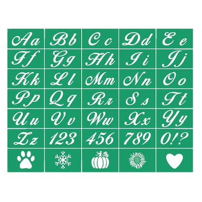 JAJADO Silk Screen Printing Stencil Letters and Numbers, Reusable Silk Screen Stencils Alphabet Craft Stencils Mesh Transfers Adhesive Stencil for Painting on Wood/Chalkboard/Wall/T-Shirt - color: 1Pc Letter Stencil 8.5x11 inch