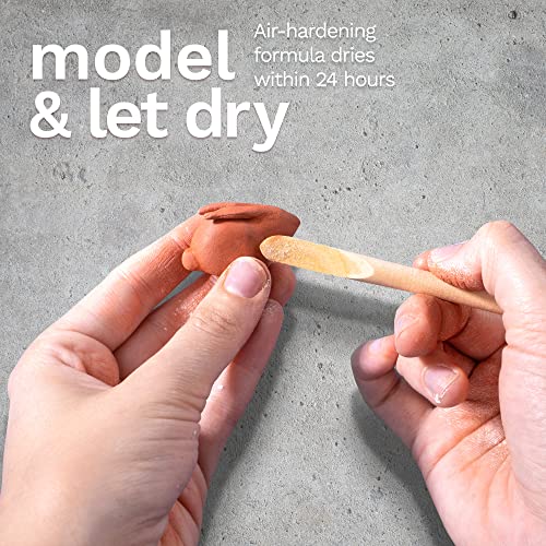DAS Air-Hardening Modeling Clay, Block, Terra Cotta Color (387100), 1.1 Pound (1-Pack)