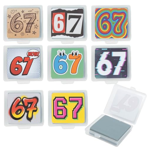 67 Theme Kneaded Erasers (8 Count), Moldable Putty Erasers in Individual Plastic Cases for Pencil, Charcoal & Graphite Drawing (Style 2) - style: Style 2