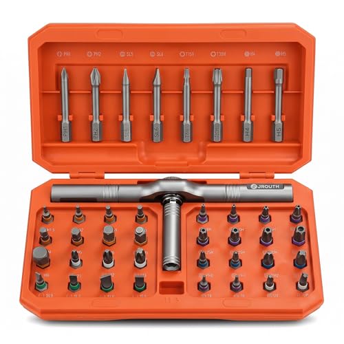 42-in-1 Magnetic Screwdriver Set, T-Handle Ratcheting Bits for Repair - size: 42-IN-1-Pro