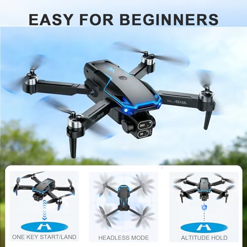 Drone with Camera for Kids Adults Beginners FPV RC Mini Drone One-Key Take Off/Landing 3 Speeds