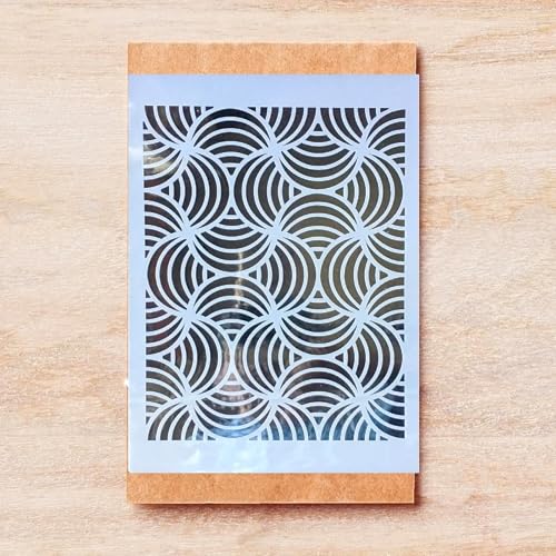 TIAMECH A4 Reusable Wavy Lines Geometric Stencil for Painting - style: Geometry Wavy Lines