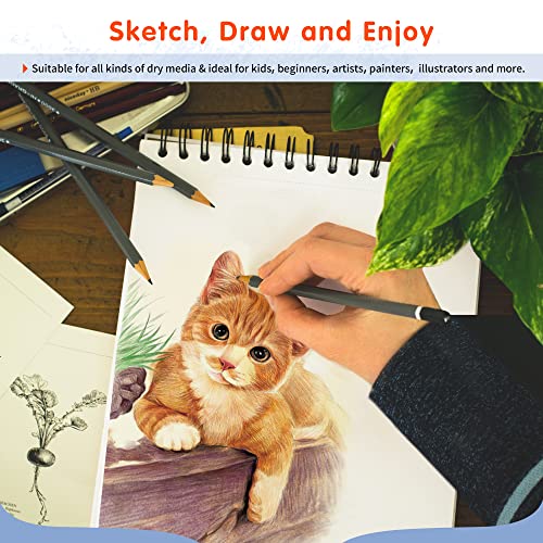 FIXSMITH 9"X12" Sketch Book, 100 Sheets, 68 lb/100gsm Sketchbook, 2 Pack - color: Tan, size: 9"x12"-2 Pack