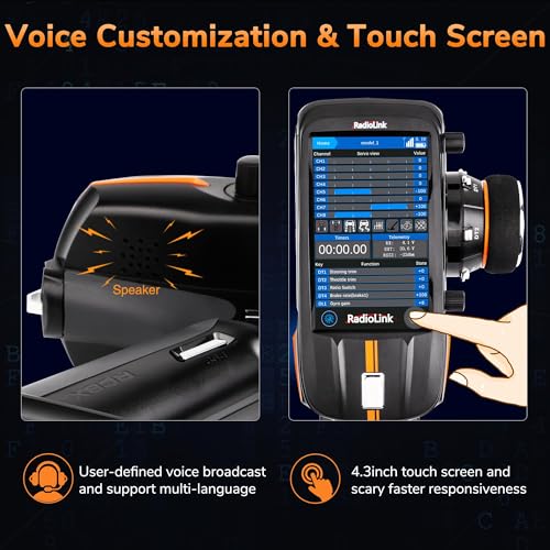 Radiolink RC8X 8CH Touchscreen RC Transmitter and R8FG&R4FGM Gyro Receivers