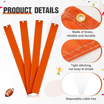 Mepase 4 Pack Football Goalpost Wind Flags, Training Directional Marker