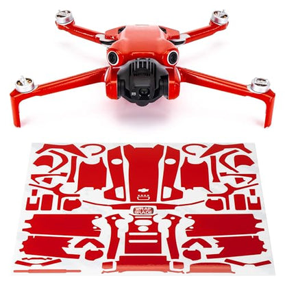 WRAPGRADE Skin Stickers Compatible with DJI Mini 4 Pro | Full Wrap (Super Red) - color: Super Red