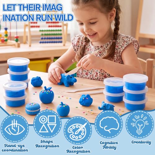 VioraWhite 48 Pcs Air Dry Clay Bulk 1.6lb Modeling Clay Kit,Deep Blue - color: Deep Blue