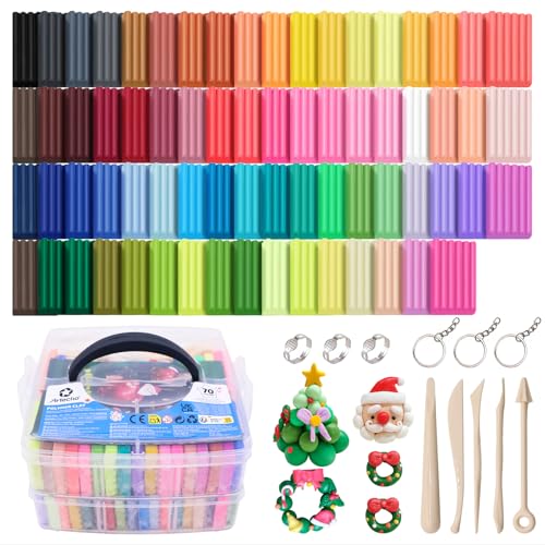 Artecho Polymer Clay Kit, 70 Colors Oven Bake Clay - color: 70 colors