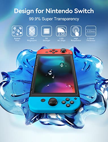 ivoler Screen Protector [2 Pack] Matte Tempered Glass for Nintendo Switch 6.2 inch, Matte Anti Glare Screen Protector with [Alignment Frame] Anti-Scratch Full Coverage Guard for Nintendo Switch - size: Nintendo Switch 6.7''