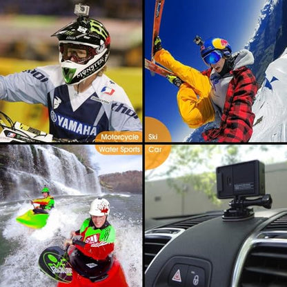 Helmet Adhesive Mounts Curved Sticky Flat Attachment for GoPro - color: 6 Packs