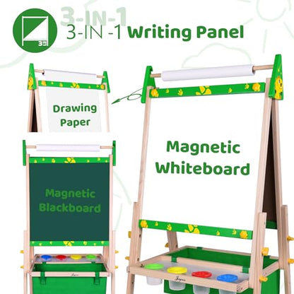 Joyooss Art Easel for Kids Easel for Toddler with Paper roll Green - color: Green Easel