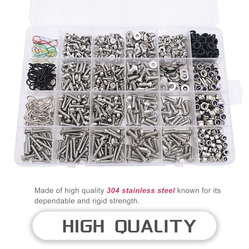 1008Pcs Universal RC Screw Assortment Kit 304 Stainless Steel for Traxxas