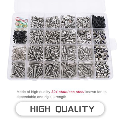 1008Pcs Universal RC Screw Assortment Kit 304 Stainless Steel for Traxxas