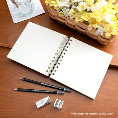 Bee Paper - 9"x 9" Super Deluxe Mixed Media Sketching Pad, 60 Sheets - size: 9-inch x 9-inch, 60 Sheet Wire Bound Pad