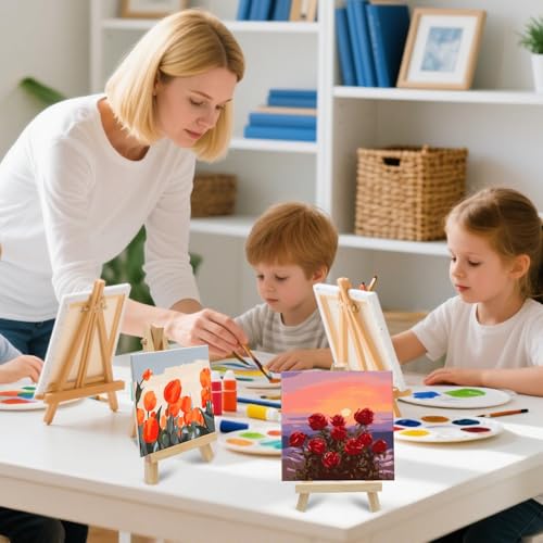 Uenhoy 12 Pcs Mini Wood Display Easel 5 Inch Small Wooden Easels - style: 5 Inch