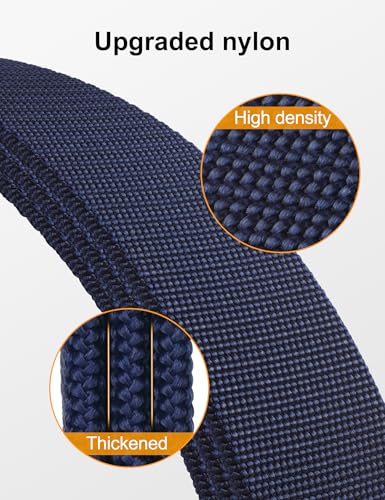 JUKMO Men's Stretch Tactical Belt, 1.5" Elastic Nylon Web with Flip Buckle - color: Blue, size: Medium-for Waist 36"-42"(Length 49")