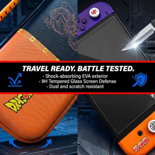 Dragon Ball Z Joycons Switch 1 Accessories Bundle, Carrying Case, Joycon - color: Dragon Ball Z