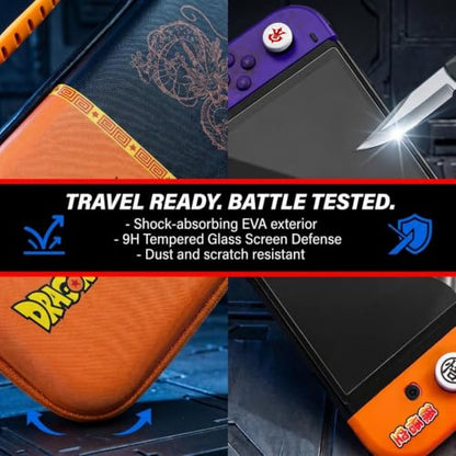 Dragon Ball Z Joycons Switch 1 Accessories Bundle, Carrying Case, Joycon - color: Dragon Ball Z