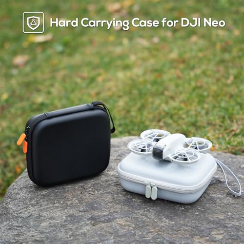 ProCase DJI Neo Carrying Case, Portable Travel Hard Shell Shockproof Cover for DJI Neo Drone (Case Only) -Orangeblack