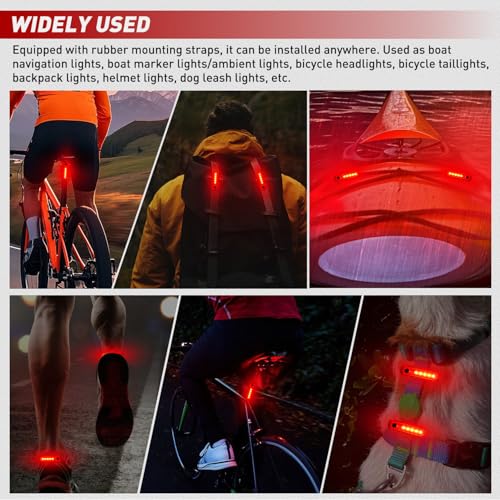 Nilight Marine Boat Navigation Light 2PCS Red Port Bow Lights Four Modes - color: 5LED Navigation Light-Red