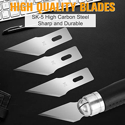 JETMORE 100 Pack Exacto Knife Blades #24, Craft Knife Blades Hobby & Craft - size: #24