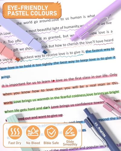 Nicpro 37PCS Metal Mechanical Pencil Set with 33PCS Aesthetic Highlighter and Gel Pen set