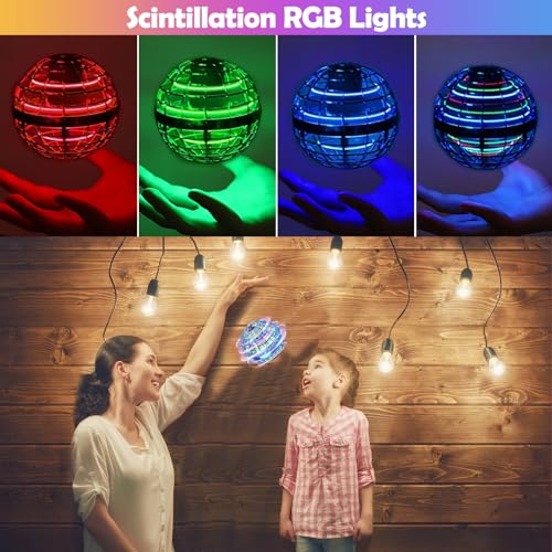 2PCS Flying Orb Ball 2026, Cosmic Fly Ball Boomerang Hover Ball - color: Blue+purple