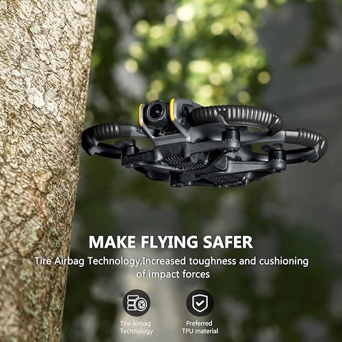 STARTRC Avata 2 Propeller Guard Protector for DJI Avata 2 Drone Protective Bumper Anti-Collision Shockproof Prop Protector for DJI Avata 2 Fly More Combo Accessories, black