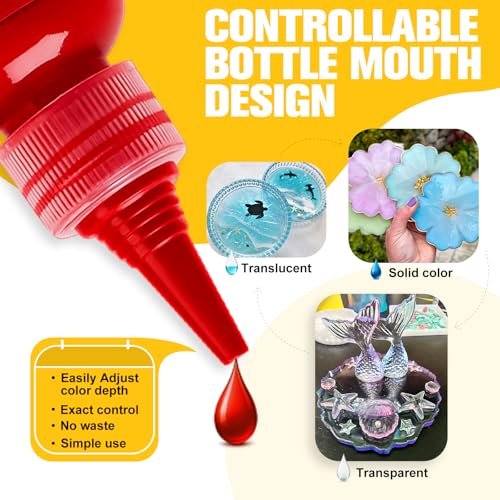 Teexpert 10X Concentrated Epoxy Resin Pigment Paste 6 Colors 1.69 OZ Each - size: 300ml
