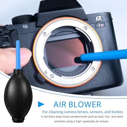 Camera Cleaning kit - Professional Camera Lens Cleaning Kit,Complete DSLR & Mirrorless Camera Sensor Cleaning Set Kit with Lens Pen, Blower, Brush, and Solution for Photography Essentials