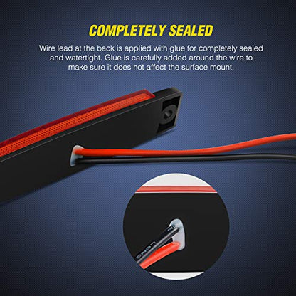 Nilight Side Marker Light 30PCS 3.8" Warning Lamps Kit - color: 3.8" Amber Red White 30Pcs