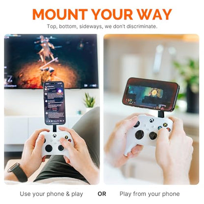 Mechanism Phone Mount Controller Bundle for Xbox Series X/S Wireless | Use Our Xbox Controller Mount for Any iPhone or Android | Easily Adjust to Any Angle - color: Xbox Series X/S Controller
