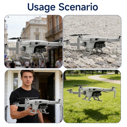 Landing Gear Extensions, Drone Foldable Height Extended Leg Accessory, Light Landing Gear, Compatible with DJI Mini 4K/Mini 2/Mini SE/Mavic Mini, Drone Accessories