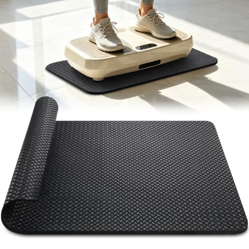 TOBWOLF Vibration Plate Mat, 7MM Extra Thick PU Mat for Shock Absorbing - size: 7MM Thick