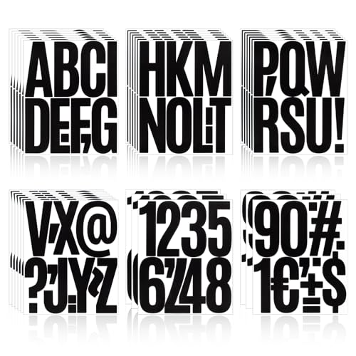 Letter Stickers,Mailbox Numbers,5 Inch Waterproof Vinyl Alphabet - color: Black, size: 5 Inch