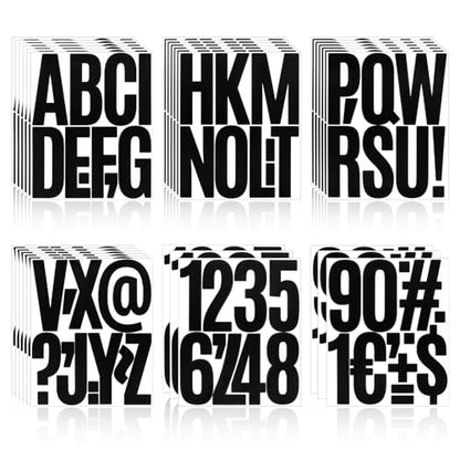 Letter Stickers,Mailbox Numbers,5 Inch Waterproof Vinyl Alphabet - color: Black, size: 5 Inch