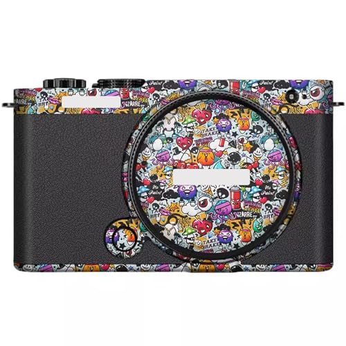 Camera Skin Wrap Anti-Scratch Sticker Coat Vinly Protective Film Body Protector Decals Cover for Panasonic Lumix S9 S 9(Graffiti White) - color: Graffiti White