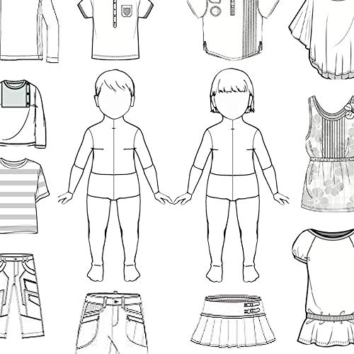2Pcs Child's French Curve Ruler Sewing Humanoid Patterns Design, Clothing Measuring French Curve Rulers A4 Pattern Paper Draft Drawings - size: Child's Ruler (A4)