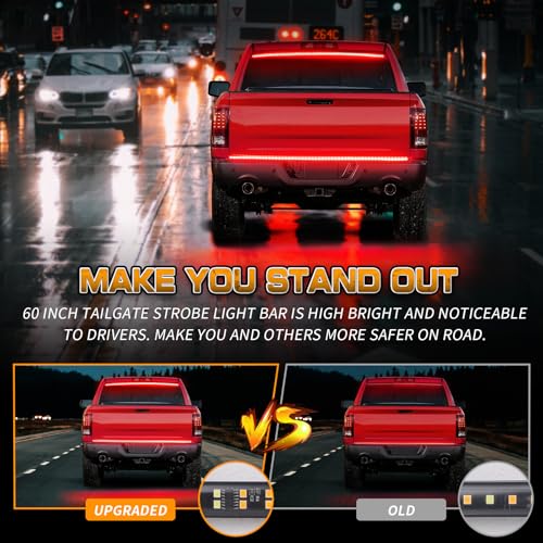 XRIDONSEN 48 inch 288 LED Red Tailgate Emergency Lights Strip - color: Red