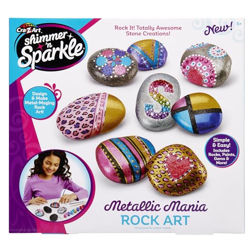Cra-Z-Art Shimmer 'n Sparkle Metallic Mania Rock Art Kit