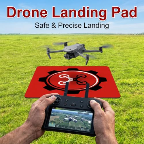 20 Inch Drone Landing Pad for Mini 5 Pro/4/3/2 Se/4k/Dji Neo/Flip, Red - color: Red