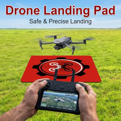 20 Inch Drone Landing Pad for Mini 5 Pro/4/3/2 Se/4k/Dji Neo/Flip, Red - color: Red