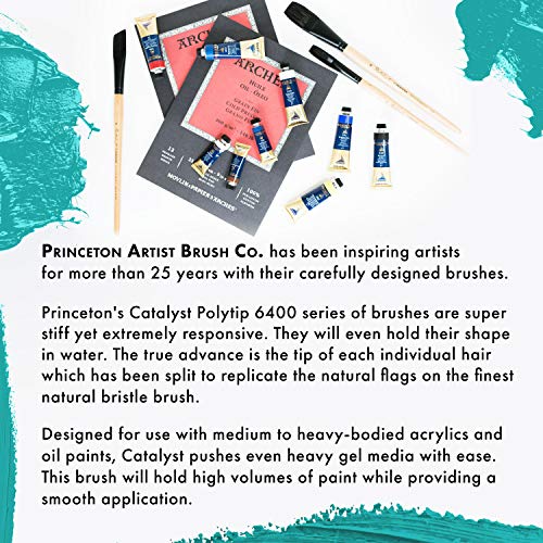 Princeton Catalyst Egbert Brush, Synthetic, Long Handle, Size 6, 1 Count - size: Size 6 Egbert