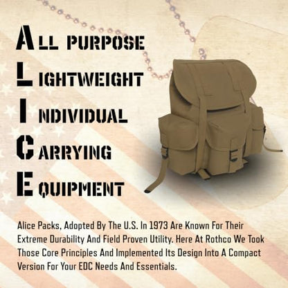 Rothco Heavyweight Mini ALICE Pack - color: Earth Brown