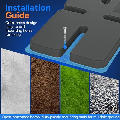 Mini Split Pad for Condenser 34.6 x 18.1 x 2 inch, Max Load 770lbs - size: 34.6" x 18" x 2"